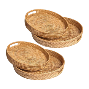 ผลิตภัณฑ์ยอดนิยมนำสัมผัสแบบชนบทมาสู่บ้านของคุณด้วยถาดเสิร์ฟหวายแฮนด์เมดที่ทำด้วยมืออย่างสวยงาม - Product Image 1