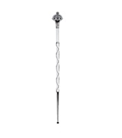 Bâton de majorette professionnel en acier inoxydable plaqué or avec tête lisse, design personnalisé, pour fanfare TUBA, 60 pouces