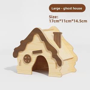 Maisonnette en bois écologique <span class=keywords><strong>pour</strong></span> hamster – Conception solide, nid douillet avec fenêtre de surveillance <span class=keywords><strong>pour</strong></span> petits animaux – Utilisation intérieure et extérieure - Product Image 6