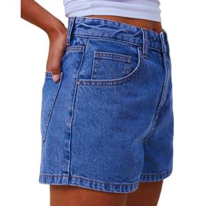 Pantalones cortos de mezclilla ecológicos de cintura alta para mujer Mezcla de algodón Alta calidad Venta al por mayor Orientado a la exportación Nueva llegada - Product Image 1