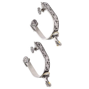 เดือยเหล็กกล้าไร้สนิมสำหรับขี่ม้า - ใช้ซ้ำได้ ขนาดและสีตามสั่ง ตัวเลือกโลโก้แบบกำหนดเอง ขั้นต่ำ 2 คู่ - Product Image 3