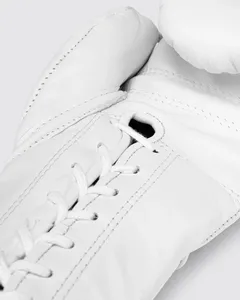 Gants de boxe professionnels Fly White Logo personnalisé Tous gants de boxe en cuir blanc pour l'entraînement, le combat et l'entraînement avec sac lourd - Product Image 4