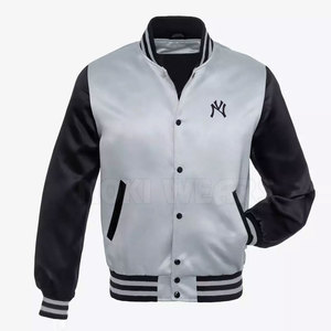 Vente directe d'usine veste Letterman en satin veste d'hiver Letterman en satin respirant de qualité supérieure - Product Image 2