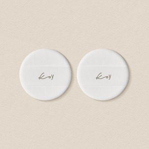 Ensemble de houppettes de maquillage en coton solide Softheart (2 pièces) - Product Image 1