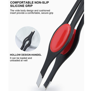 Pince à sourcils professionnelle en acier inoxydable usage personnel extracteur de beauté des cheveux pointe inclinée Clips de sourcils outil de démaquillage femmes - Product Image 6