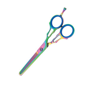 Titanium Rainbow Color <b>Hair</b> Thinning <b>Scissors</b> 5.5 Inches Professional Use <b>Hair</b> <b>Thinner</b> Shears For Beauty - Product Image 1