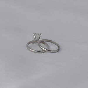 18KT Solid Gold Fine Jewelry Classic Style Unisex Radiant Cut Full Eternity Wedding Engagement Lab Grown Diamond Ring for Women - Product Image 3