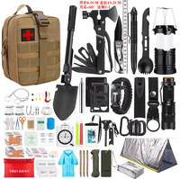 Ensemble d'outils tactiques multifonctionnels d'urgence pour l'extérieur, kit de survie, outils tactiques complets, trousse de premiers soins pour la randonnée en pleine nature
