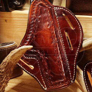 ซองหนังใส่ปืนแฮนด์เมดตะกร้าสานมือสไตล์แพนเค้ก - Product Image 4