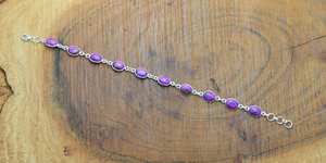 Purple Copper Turquoise Sterling <b>Silver</b> Bracelet Handmade Adjustable Gemstone Jewelry Elegant Gifts <b>Women</b> - Product Image 6