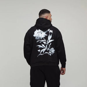 เสื้อฮู้ดผ้าฝ้ายสำหรับผู้ชายและผู้หญิงเสื้อมีฮู้ดพิมพ์ลายดอกไม้ดีไซน์แบบกำหนดเองทั้งหมด - Product Image 1