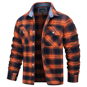 Chemises à manches longues en flanelle respirante 100% coton de haute qualité avec logo personnalisé, vente en gros, vêtements décontractés pour hommes, fabricant OEM - Product Image 5