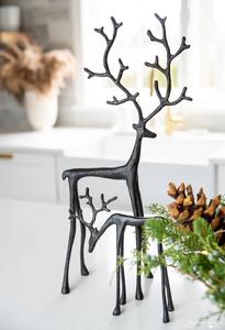 Elegante Reno de aluminio fundido para decoraciones navideñas, celebraciones navideñas y arreglos festivos de decoración del hogar - Product Image 2