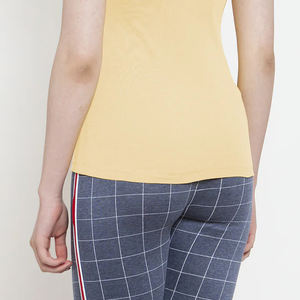 Camiseta sin mangas de verano para mujer en el último diseño estilo informal de Color sólido para entrenamiento deportivo transpirable con logotipo frontal - Product Image 6