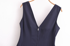 V-neck Sleeveless Women Summer New French Style Slimming and Slimming V-neck Sleeveless Vest Dress with Puff <b>Skirt</b> for Womens - Product Image 3