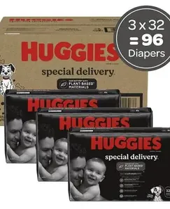 ผ้าอ้อมเด็กสำเร็จรูปแบบพิเศษ ไซส์ 5 (มากกว่า 27 ปอนด์) 44 ชิ้น ปราศจากน้ำหอม ป้องกันการรั่วซึมแบบ 3 มิติ ผลิตจากผ้าฝ้าย ป้องกันการแพ้ พร้อมลายปัก - Product Image 5