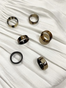 Anillo de Cuerno de Búfalo Pulido, Joyería para Fiestas, Bodas y Aniversarios, Color Natural, Gran Venta - Product Image 4