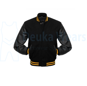 Chaquetas Letterman de Cuero Genuino de Talla Grande con Diseño Personalizado OEM, con Logotipos y Parches Bordados en Chenilla Hechos a Medida - Product Image 5