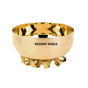 Bol à chocolat fini or avec quatre pieds Bol à chocolat fait à la main d'excellente qualité Nouveauté Bol à chocolat rond décoratif - Product Image 4