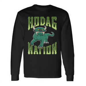 T-shirt a maniche lunghe Hodag con design Mostro Verde, girocollo unisex per adulti, promozionale - Product Image 2