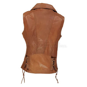 Customer Demand <b>Women</b> Leather <b>Vest</b> Best Edition New Quality Low Rate <b>Women</b> Leather <b>Vest</b> New Design Made In Pakistan - Product Image 3