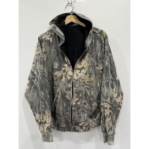 Sudadera con capucha de impresión Digital de gran tamaño para hombre de alta calidad térmica 500Gsm Heavyweight All Over Print Vintage camuflaje Zip Up Hoodie - Product Image 6