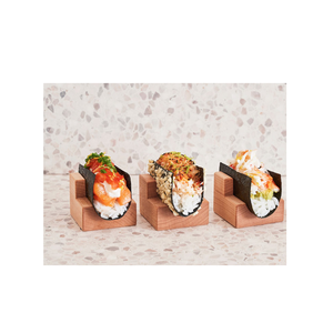 Tacos Rack Burritos Stand Food party Ware Uso de boda Tortillas forma redonda y pieza de diseño de madera de mango - Product Image 4