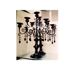 Aluminium Black Color Customized Size & Shape Handmade Decorative <b>Candelabra</b> for Wedding and Christmas Decor Accessories - Product Image 4