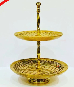 unique look golden finished metal stainless steel <b>cake</b> <b>stand</b> for hotel restaurant and bar - Product Image 5