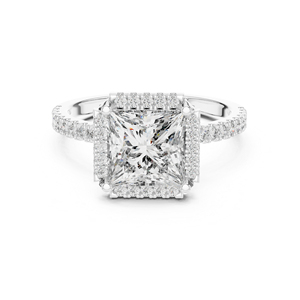 Anillo de Oro Amarillo de 14K con Diamantes de Laboratorio en Corte Princesa y Redondo |   Anillo de Aniversario |   Diamante Cultivado en Laboratorio - Product Image 3