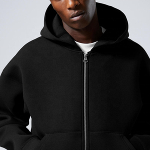 Sweat-shirts à capuche unisexes en gros tendance, à fermeture éclair, en molleton surdimensionné, délavé à l'acide, vêtements décontractés à la mode - Product Image 6
