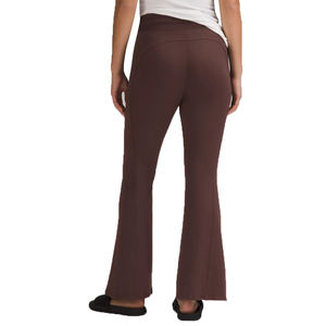 Pantalons évasés à taille haute pour femmes avec cordon de serrage, logo personnalisé accepté, nouveau style, service OEM pour pantalons évasés d'hiver - Product Image 2