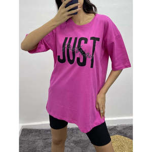 เสื้อยืดธรรมดา - สีชมพูบานเย็น - Product Image 1