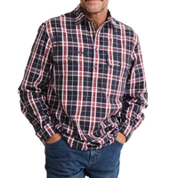 Kemeja Kasual Pria Bahan Katun Nyaman Desain Stylish Motif Kotak-Kotak Ramah Lingkungan Lengan Pendek Sempurna untuk Pemakaian Sehari-hari Kantor