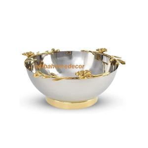 Cuenco de Metal de forma redonda de acero inoxidable personalizable de primera calidad, a la venta accesorios de cocina, técnica pulida para fiestas - Product Image 4