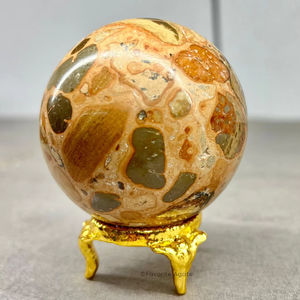 Venta al por mayor tallado a mano leopardo jaspe cristal esfera pulido cuarzo piedra preciosa para Feng Shui decoración espiritual y colección de regalos - Product Image 4