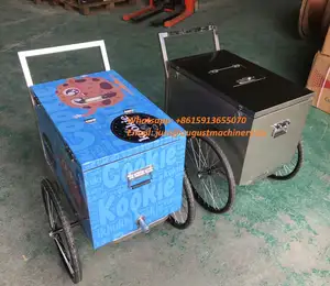 Carrito de leche con diseño de carrito de mano móvil, carrito de comedor para helados