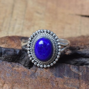 <b>Lapis</b> <b>Lazuli</b> Gemstone <b>Ring</b> Handmade 925 Sterling Silver <b>Ring</b> with Excellent Quality Oval Shape Classic Design for Women <b>Rings</b> - Product Image 3