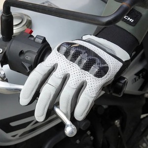 Guantes de moto Materiales de cuero genuino Diseño de logotipo personalizado Racing Road Moto Guante verano invierno con gama - Product Image 2