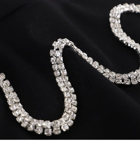 Camiseta en línea 100% algodón diamantes de imitación camiseta hombres camiseta transferencia camiseta con diamantes de imitación alta calidad lujo en blanco Casual - Product Image 3