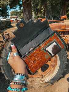 Portefeuille occidental en cuir de fourrure magnifiquement fabriqué à la main portefeuille en cuir de haute qualité sac de messager d'outillage à la main au meilleur prix - Product Image 3