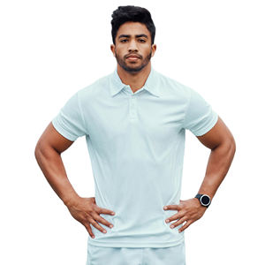 100% polos personnalisés pour hommes en coton biologique avec broderie Logo été doux piqué vêtements décontractés polos pour hommes - Product Image 3