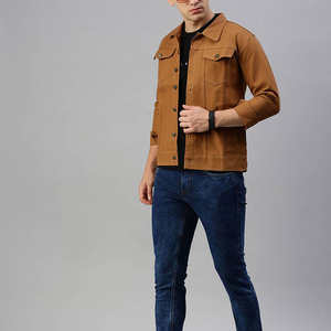 Veste en jean surdimensionnée pour homme sur mesure en gros, 100% coton, de haute qualité, boutonnée, veste en jean décontractée, boutonnée, vestes pour homme - Product Image 4