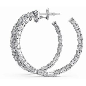 Aros de Oro de 9 Quilates con Diamantes Brillantes en Forma de Pera, Joyería de Laboratorio con Corte Redondo, Proveedor Mayorista B2B OEM para Exportación - Product Image 2