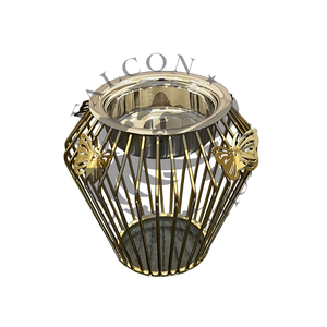 Conteneur de bougie plaqué argent de luxe fait à la main, design élégant, parfait pour la décoration intérieure, les mariages et les occasions spéciales - Product Image 6