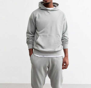 Hot Sale Custom <b>Men's</b> Unisex Winter Hooded Oversized 360 Grams Cotton Polyester Blend Fleece Pullover <b>Hoodie</b> - Product Image 2