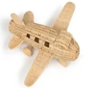Precio auténtico, calidad superior, hecho a mano, mimbre, helicóptero, cesta de juguete, Avión de mimbre Natural, juguetes dedicados a niños 3 + - Product Image 1