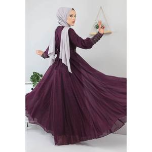 Robe de soirée chic ElbiseStone à col halter pour femme, taille XL, longueur ras du sol, avec détails scintillants et paillettes, en polyester tissé, idéale pour un anniversaire - Product Image 5