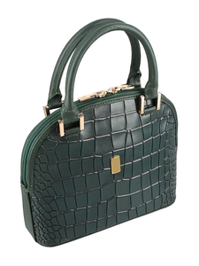 Sac à main de haute qualité pour femmes en cuir véritable à motif d'alligator, léger, avec fermeture éclair, tendance, pour les voyages - Product Image 2