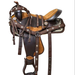 Selle synthétique occidentale de haute qualité avec produits de course de chevaux anglais assortis - Product Image 1